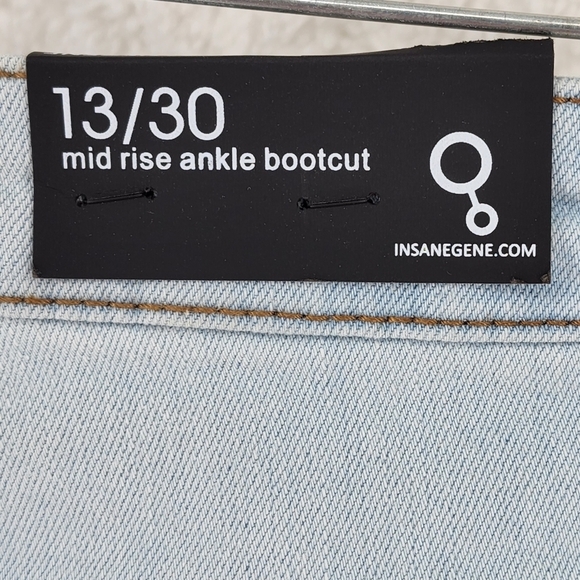 Insane Gene Women's Mid Rise Ankle Bootcut Jean - 13/30 - Picture 7 of 7